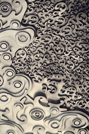 beautiful elegant abstract background decoration in circles in silver