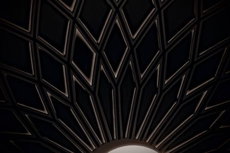 beautiful abstract background with rosette and lines highlighted in blue