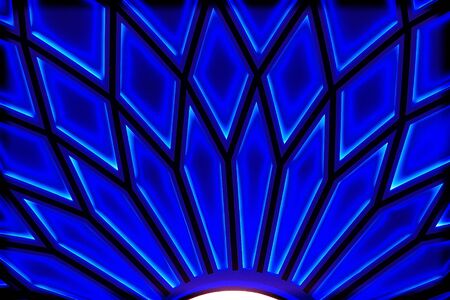 beautiful abstract background with rosette and lines highlighted in blueの写真素材