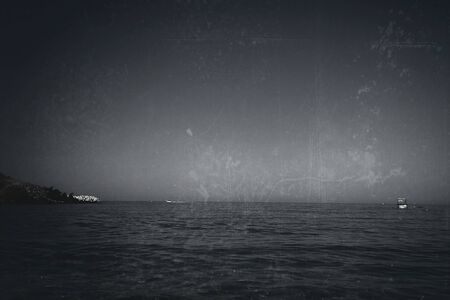 beautiful summer seafront landscape on the Greek island of Rhodesの写真素材