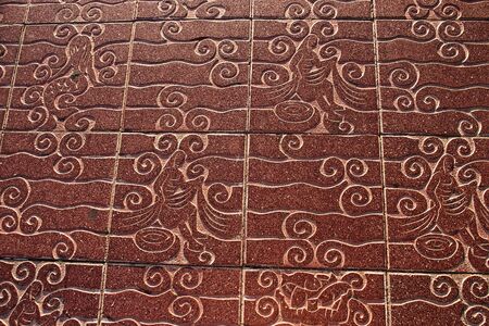 beautiful terracotta brick background with an interesting pattern