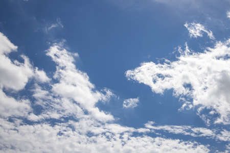 blue sky with white clouds on a sunny day