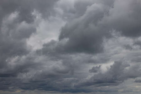 beautiful wide beach on the Baltic Sea in Poland on a summer cloudy gray cold day