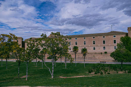 beautiful Moorish historic palace in the Spanish city of Zaragozaのeditorial素材