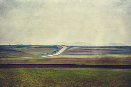 beautiful serene minimalist landscape aragon spain in winter day