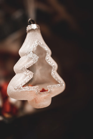 beautiful christmas decoration santa claus background closeupの写真素材