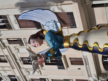beautiful Spain's largest nativity scene in Alicante during the dayの写真素材