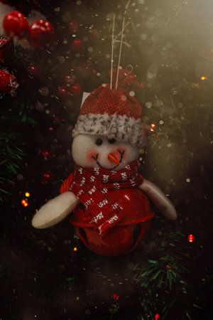 beautiful christmas decoration santa claus background closeupの写真素材