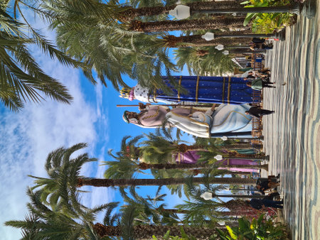 beautiful Spain's largest nativity scene in Alicante during the dayの写真素材