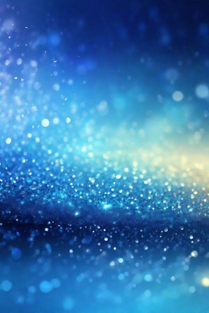 shiny blue graphic background with bokeh space for textの素材