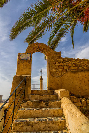 ermita de santa cruz Alicante Spain on a sunny hot dayの写真素材