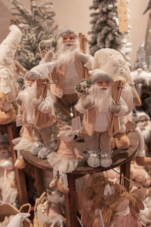 beautiful subtle vintage decorations for christmasの写真素材