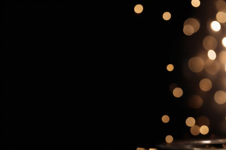 graphic elegant monochrome bokeh on black backgroundの素材