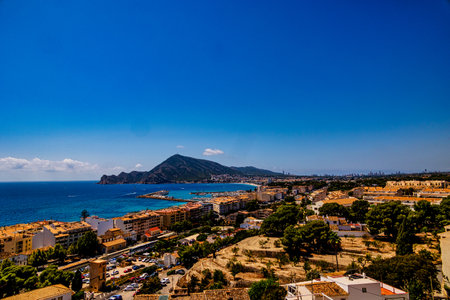 beautiful sea view from the viewpoint in Alteaの写真素材