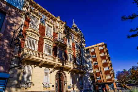 the beautiful building in Cartagena on a warm summer dayの写真素材