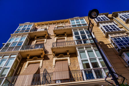 A grand historic building is centered within a lively square Cartagena.の写真素材