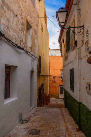 beautiful streets in the spanish townの写真素材