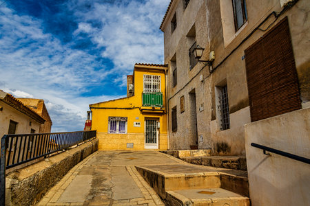 beautiful streets in the spanish townの写真素材