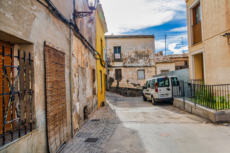beautiful streets in the spanish town of Petrer in spainの写真素材