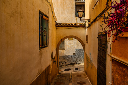 beautiful streets in the spanish townの写真素材