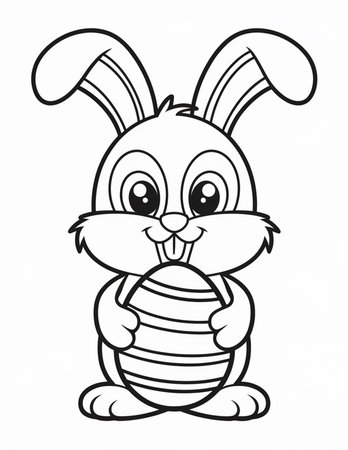 beautiful coloring book for kids with easter eggsの素材