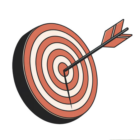 bullseye target is depicted with an arrow piercing its center,の素材