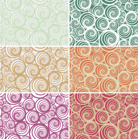 Seamless spiral vector pattern in light various colorsのイラスト素材