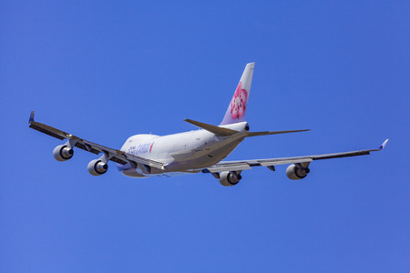 Prague, CZECH REPUBLIC - 07/07/2018: Take off on Vaclav Havel airport, Prague, China Airlines Cargo...