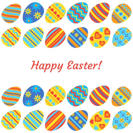 Easter seamless pattern with painted eggs. Perfect for wallpaper, gift paper, pattern fills, web page background, spring and Easter greeting cards.のイラスト素材