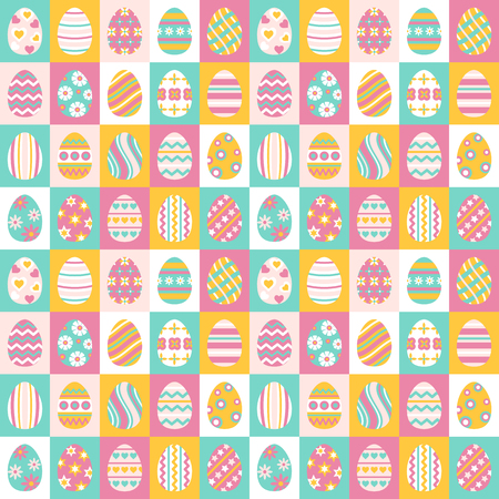 Easter eggs for Easter holidays design. Happy Easter day vector clip art for your design project. Vector icons flat style.のイラスト素材
