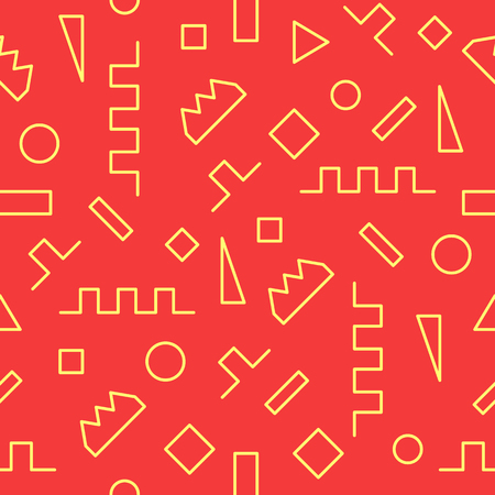 Geometric seamless pattern for fashion and wallpaper. Circle, sqのイラスト素材