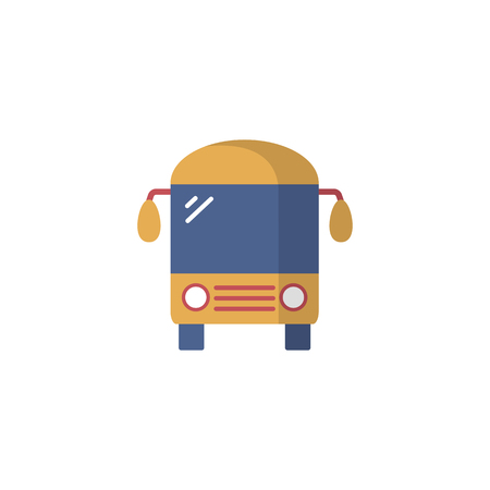 Bus icon.  Flat illustration of bus vector icon for web.のイラスト素材