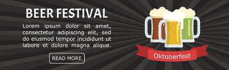 Three mugs of beer of different colors on black background.のイラスト素材