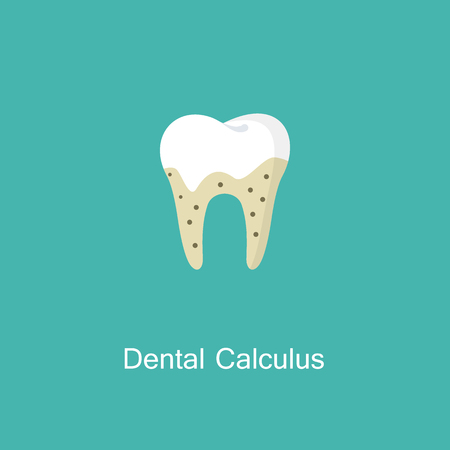 Tartar or calculus teeth illustration vector icon.のイラスト素材