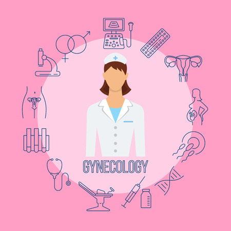 Gynecology poster template designのイラスト素材