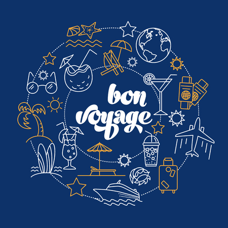 Travel Icon Vector Illustration on the white background.のイラスト素材