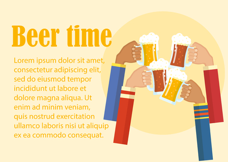 Beer festival colorful posterのイラスト素材