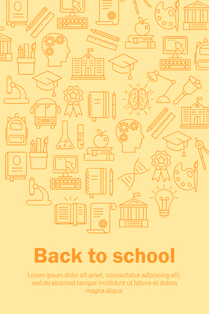 Back to school flat patternの写真素材