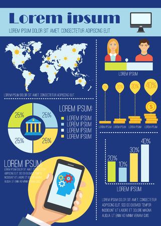 Banking infographic set, vector illustration.の写真素材