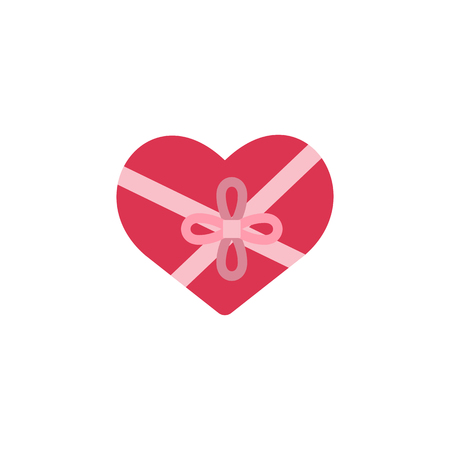 Heart gift present icon.のイラスト素材