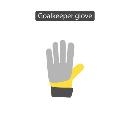Soccer goalkeeper glove. Safety hard construction glove icon.のイラスト素材