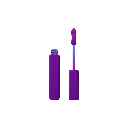 Fashionable makeup mascara brush isolated on whiteのイラスト素材