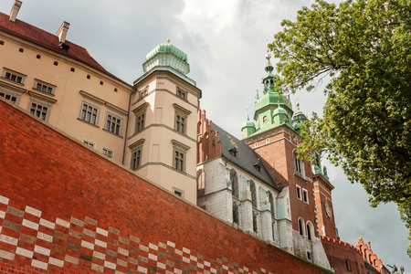 Krakow, Poland, August 14, 2012: Wawel castle at dayのeditorial素材
