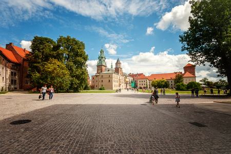 Krakow, Poland, August 14, 2012: Wawel castle at dayのeditorial素材