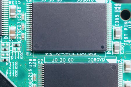 Circuit board repair. Electronic hardware modern technology. Motherboard digital personal computer...
