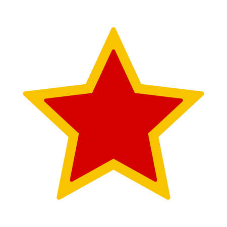 Flat style vector illustration of the famous soviet union communist party red star isolated on white backgroundのイラスト素材