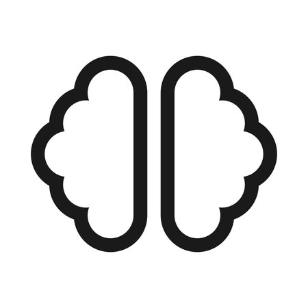 Brain line icon high quality editable vector isolated on white backgroundのイラスト素材