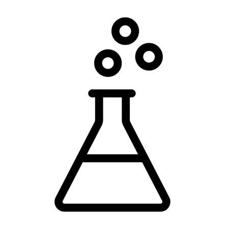 Chemistry line icon isolated on white background. Research and progress concept vector illustration symbolのイラスト素材