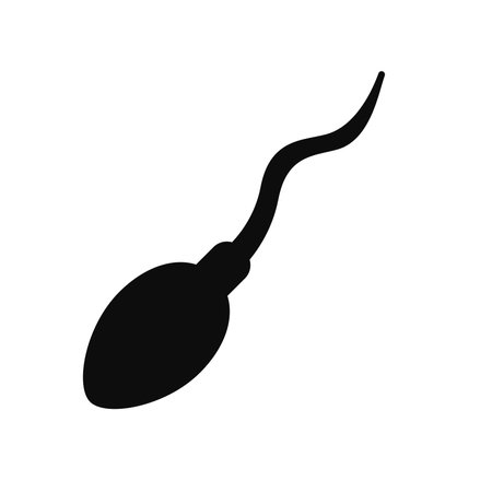 Vector high quality illustration of spermatozoon icon isolated on whiteのイラスト素材
