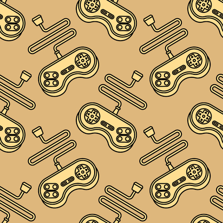 Joystick seamless pattern. Gamepad ornament. VideoGame Controller Textureのイラスト素材